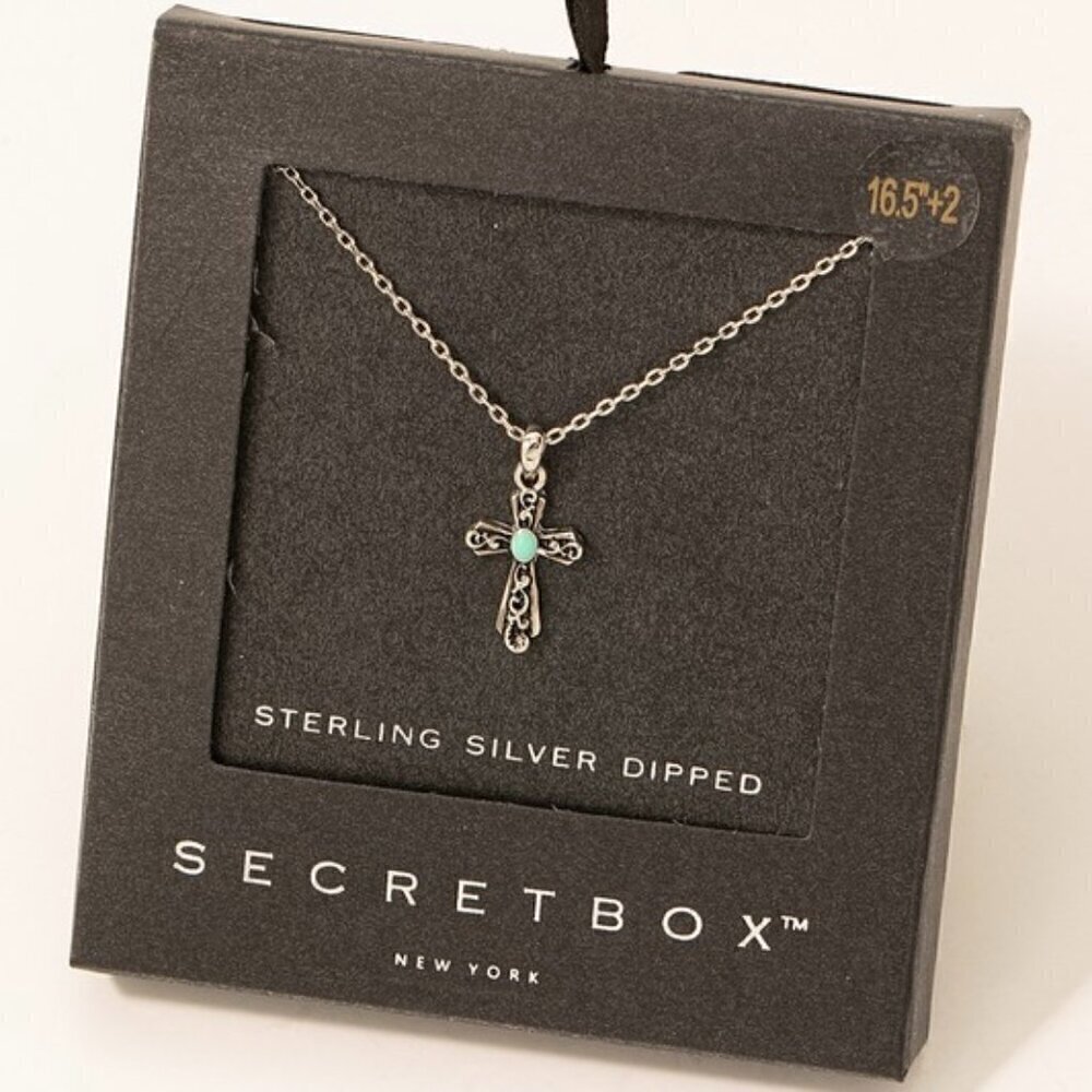 STERLING SILVER CROSS NECKLACE